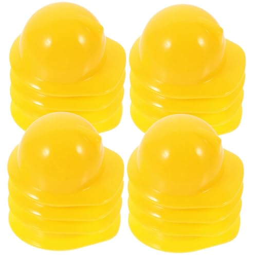 MOBUTOFU 40St Mini-Bauhut Miniaturpuppen-Bauhut Mini-Schutzhelme Bau-Partyhüte Bau Kuchen Mini-Hut safety cap relief cap Mini-Sicherheitshut aus Kunststoff Miniaturpuppenhut Plastik Yellow von MOBUTOFU