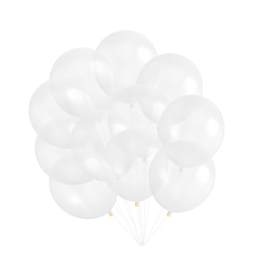 MOBUTOFU 50 Stück 12 Zoll Dicke Latexballons Transparent Leuchtend Ideal Für Geburtstagsdekorationen Und Ballongirlanden von MOBUTOFU