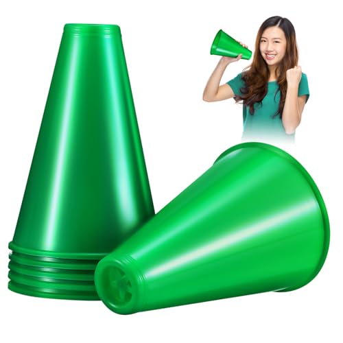 MOBUTOFU Megaphone 6er-Pack Lauter Sound für Partys Kundgebungen und Wettbewerbe Plastik-Megaphone Cheerleading-Megaphone von MOBUTOFU