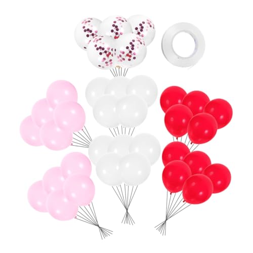 MOBUTOFU 80-teiliges Ballon-dekorationsset mit Liebesdesign Festival-luftballons für Die Hochzeit Valentinstag Party-layout Zarte Aluminiumfolien-latex-luftballons von MOBUTOFU