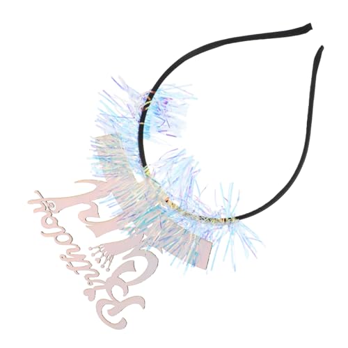 MOBUTOFU Damen Geburtstags Stirnband Haar Topper Kopfband Haarband Stirnbänder Geburtstagsparty Party Kopfschmuck Stirnband Für Party Haarzubehör Für Frauen Geburtstagsparty von MOBUTOFU