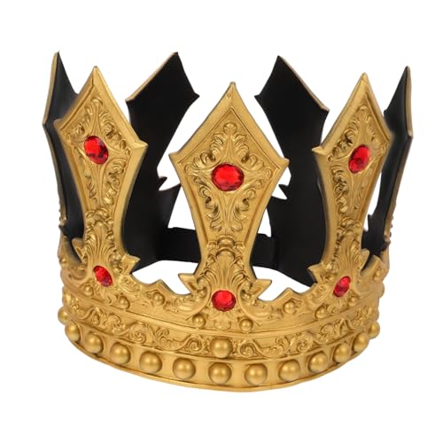 MOBUTOFU Diamant-Königskrone Krone für Jungen Kronmänner Kronenjunge zum Geburtstag Prinzessin Krone goldene Prinzenkronen geburtstagskrone goldene krone Herren-Königskrone Tiara RP von MOBUTOFU