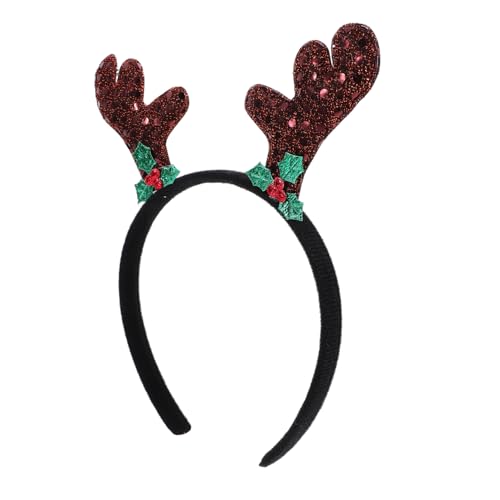 MOBUTOFU Geweih Stirnband Pailletten Geweih Haarband Rentier Kopfschmuck Weihnachts Haarspange Rentier Geweih Stirnband Weihnachtsspangen Glitzerndes Rentier Stirnband Weihnachts von MOBUTOFU