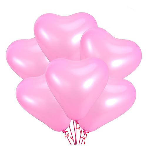 MOBUTOFU Herzförmige Latexballons 10 Zoll 20 Stück Rosa Ballons Für Partys Geburtstage Und Hochzeitsfeiern Verdickt Für Helium Und Luft von MOBUTOFU