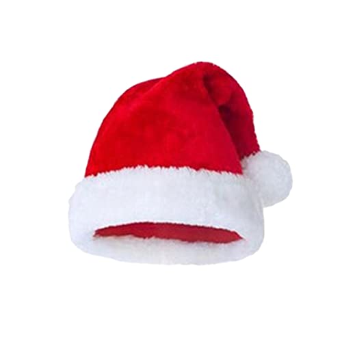 MOBUTOFU üsch Weihnachtsmann ütze Für Erwachsene Hochwertige Santa Hat Weihnachtsmütze Mit Dickem Fellrand Festliche Kopfbedeckung Für Weihnachtsfeiern Und Partys Merry Christmas von MOBUTOFU