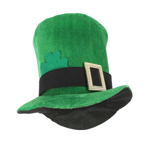 MOBUTOFU Kleeblatthut irische Hüte Patrick Hut Kobold Stirnband Kobold Kostüm Damen Koboldhut Stirnband St. Patricks Day Accessoires für Jungen Riddler-Hut grüner Koboldhut Stoff Green von MOBUTOFU