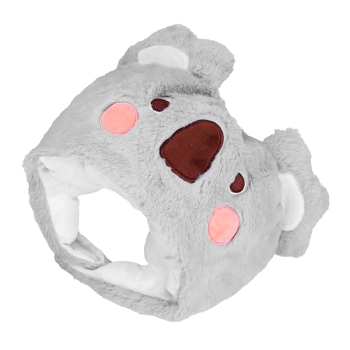 MOBUTOFU Koala Stirnbandhut, Lustiger Partyhut, Koala Kopfbedeckung, Kostümzubehör, Party Kostümhut, Plüsch Tierhut, Dekohut, Plüsch Koala Kopfbedeckung, Plüsch Cosplay Hut, Koala von MOBUTOFU