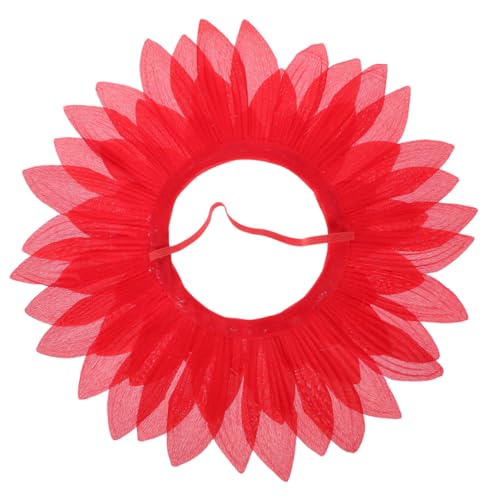 MOBUTOFU Rotes Blumen Stirnband Sonnenblumen Kopfbedeckung Party Blumenkostüm Sonnenblumen Kopfbedeckung Für Bühnenauftritt Sonnenblumen Kopfbedeckung Zubehör Sonnenblumen von MOBUTOFU