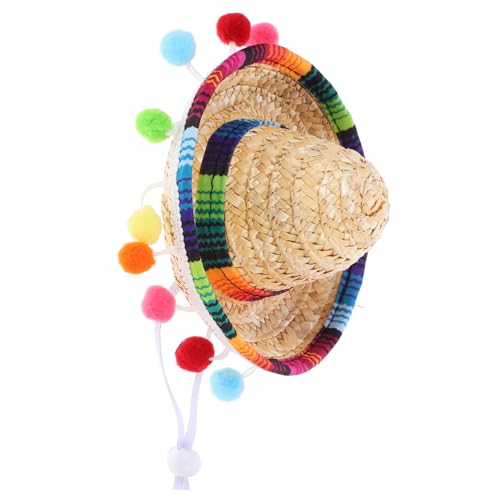 MOBUTOFU kleiner Hut karnevalsmütze faschingsmützen mexikanischer hut Mexikanischer Strohhut Sombrero-Stirnbandhut Fiesta-Partyhut spanischer Hut mexikanische hüte für party Polyester von MOBUTOFU