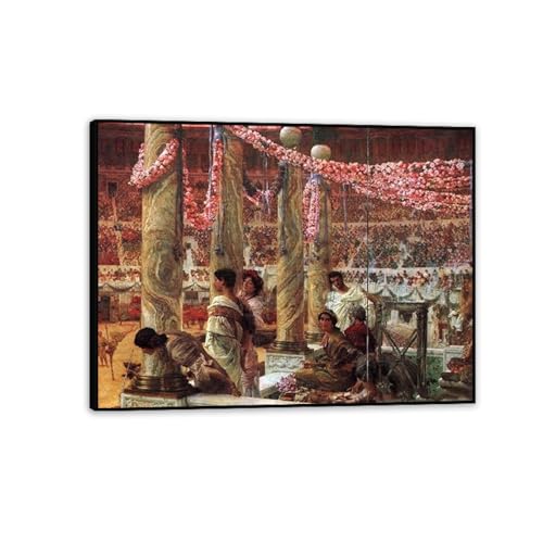 MOBYAT Schwarz gerahmte Caracella und Geta von lawrence alma tadema poster,Kunstdruck auf Leinwand Reproduction Famous Paintings Bedroom Home Decoration Canvas Picture50x40cm(20x16in) von MOBYAT