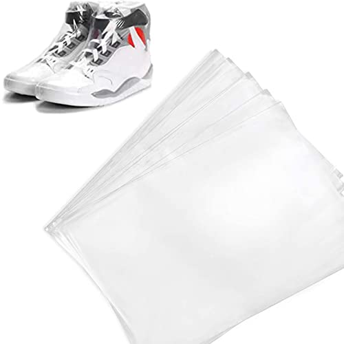 MOCIUN Schrumpffolie, 100 Stück Schuh-Schrumpffolie, PVC-Kunststofffolie, transparente Verpackung, Schuh-Schrumpffolie, groß, Sneaker-Schrumpffolie, Beutel (10 x 15,7) von MOCIUN