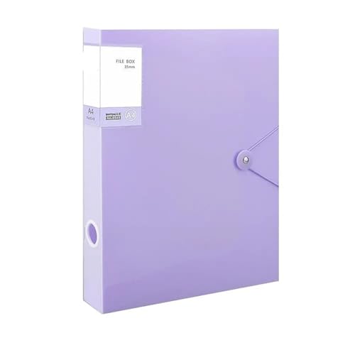 Box Ordner 1 Pc Kunststoff Organizer Box Desktop Storage Box Datei Papier Organizer Empfang Vertrag Dokument Fall Büro Liefert FüR Die Dokumentenablage(Purple) von MOCUC