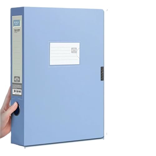 Box Ordner 10 Stück A4-Aktenordner mit großer Kapazität, multifunktionaler, wasserdichter Datei-Organizer, Desktop-Aufbewahrungsordner FüR Die Dokumentenablage(Blue) von MOCUC