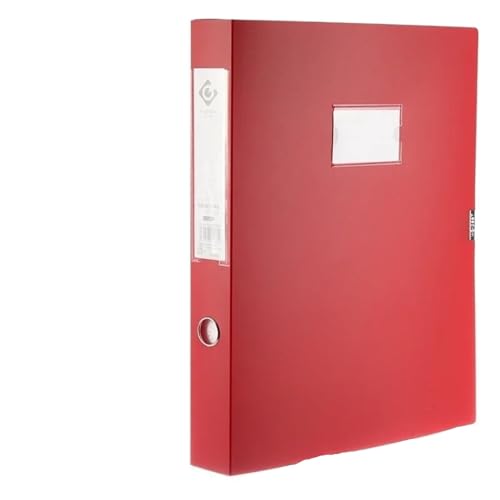 Box Ordner A3-Aktenbox, Finanzbüro-Aktenbox, Aufbewahrungsbox for Buchhaltungsbelege mit großer Kapazität, multifunktionale Aufbewahrung von A3-Papier FüR Die Dokumentenablage(Red) von MOCUC