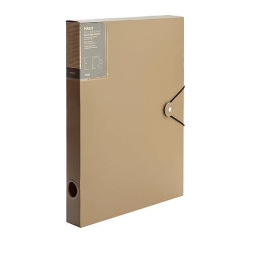 Box Ordner A4 Aktenaufbewahrungsbox mit großem Fassungsvermögen, Dokumente, Papier, wasserdichter Organizer, Kunststoffordner for Büro, Business, Studium, Schule FüR Die Dokumentenablage(4CM Khaki) von MOCUC