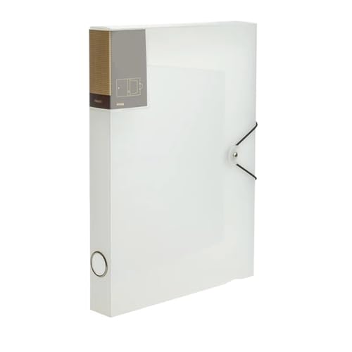 Box Ordner A4 Aktenaufbewahrungsbox mit großem Fassungsvermögen, Dokumente, Papier, wasserdichter Organizer, Kunststoffordner for Büro, Business, Studium, Schule FüR Die Dokumentenablage(4CM White) von MOCUC