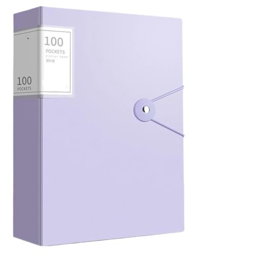 Box Ordner A4-Aktenordner mit großer Kapazität, multifunktionaler wasserdichter Dokumenten-Organizer, Desktop-Aufbewahrung, Vertragsdokumentenhalter FüR Die Dokumentenablage(Purple) von MOCUC