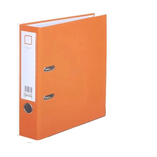 Box Ordner Mehrfarbiger großer Ringbuch-A4-Aktenordner for Dokumente, A4-Organizer, Bürobedarf, Aktenordner auf A4-Ringen FüR Die Dokumentenablage(Orange) von MOCUC