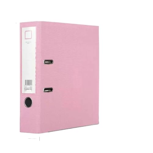 Box Ordner Mehrfarbiger großer Ringbuch-A4-Aktenordner for Dokumente, A4-Organizer, Bürobedarf, Aktenordner auf A4-Ringen FüR Die Dokumentenablage(Pink) von MOCUC