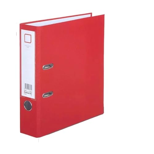 Box Ordner Mehrfarbiger großer Ringbuch-A4-Aktenordner for Dokumente, A4-Organizer, Bürobedarf, Aktenordner auf A4-Ringen FüR Die Dokumentenablage(Red) von MOCUC