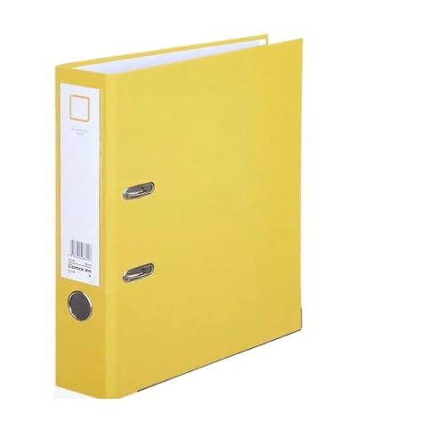 Box Ordner Ringbuch mit großem Fassungsvermögen, A4-Papierdokument-Ordnung for die Dokumentenaufbewahrung FüR Die Dokumentenablage(Yellow) von MOCUC