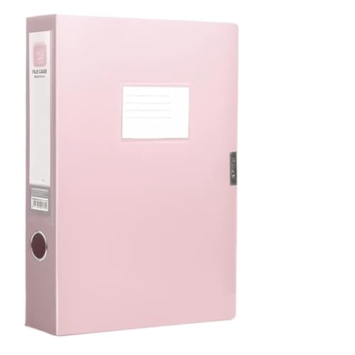 Box Ordner Verdickte Dateibox A4 Dateiordner Testpapiertasche Datenspeichertasche Bürobedarf Schreibwaren Dokumentendateibox Schreibtisch-Organizer FüR Die Dokumentenablage(Pink) von MOCUC