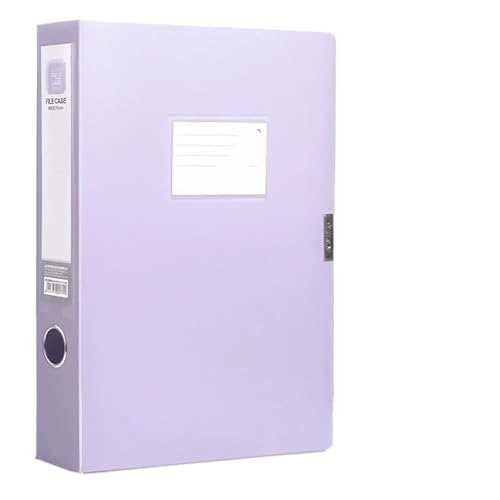 Box Ordner Verdickter A4-Aktenordner, große Kapazität, multifunktionale Archivbox, Farbgemälde-Sammlungsbuch, Studentengeschenk FüR Die Dokumentenablage(Purple) von MOCUC