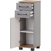 MÖBELPARTNER Badschrank Jelda 154217 platingrau, eiche-landhaus 30,3 x 32,6 x 88,1 cm von MÖBELPARTNER