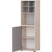 MÖBELPARTNER Regalschrank 400, 701800 sandeiche, platingrau 51,0 x 41,0 x 167,2 cm von MÖBELPARTNER