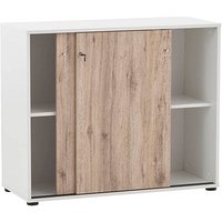 MÖBELPARTNER Schiebetürenschrank 400, 701764 weiß, wildeiche 1 Fachboden 100,1 x 41,0 x 83,6 cm von MÖBELPARTNER