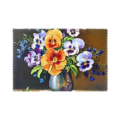 Flower Diamond Painting kreative isolierte Tischsets 30,5 x 45,7 cm (6 Stück), gutes Preis-Leistungs-Verhältnis, machen Sie Ihr Leben bunter von MOFLYS