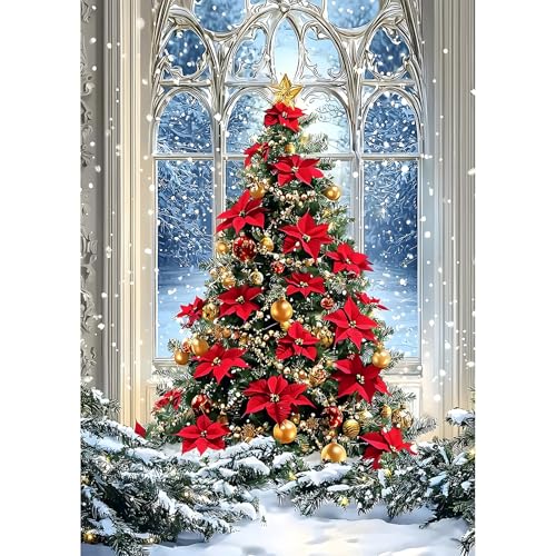 MOGTAA Weihnachten Diamond Painting Erwachsene, 5D Weihnachtsbaum Diamant Painting Bilder Set, DIY Diamond Art Winter Diamant Malerei Bilder für Home Wand Dekor 30x40cm von MOGTAA