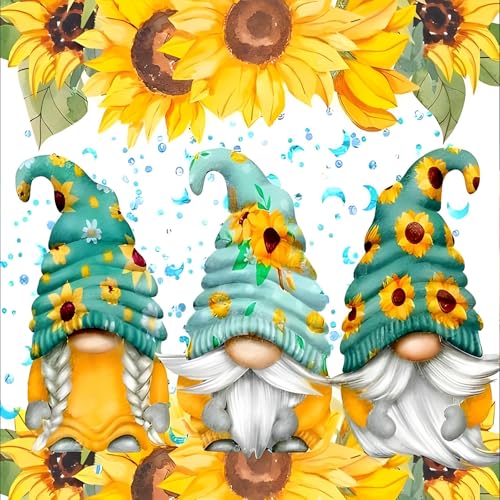 MOGTAA Zwerg Diamond Painting Erwachsene, 5D Gnomes Diamant Painting Bilder Set, DIY Diamond Art Blume Diamant Malerei Bilder für Home Wand Dekor 30x30cm von MOGTAA