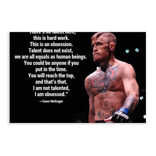 MOHTOY Poster "Conor McGregor Boxer" auf Leinwand, Wandkunst, Dekordruck, Gemälde für Wohnzimmer, Schlafzimmer, Dekoration, ungerahmt, 60 x 90 cm von MOHTOY