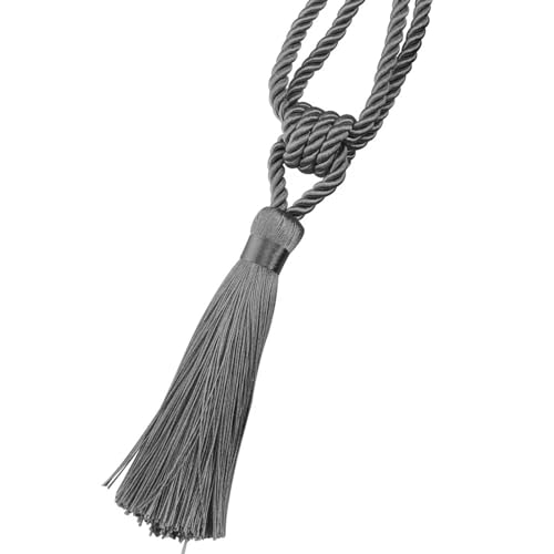 MOHUIED Raffhalter FüR VorhäNge 1PC Curain Tiebacks with Tassel Curtain Clips Rope Tie Backs Holdbacks Home Accessories Decorative(Charcoal) von MOHUIED