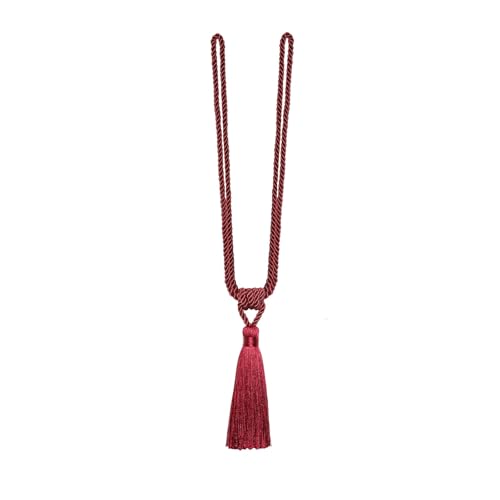 MOHUIED Raffhalter FüR VorhäNge 1PC Curain Tiebacks with Tassel Curtain Clips Rope Tie Backs Holdbacks Home Accessories Decorative(Red) von MOHUIED