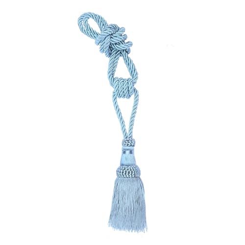 MOHUIED Raffhalter FüR VorhäNge 1PC Curtain Tiebacks Tassel Curtain Clips Rope Curtain Tie Backs Holdbacks Decorative Curtain Holder Accessories for Drape(Light Blue) von MOHUIED