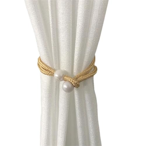 MOHUIED Raffhalter FüR VorhäNge 1Pc Pearl Buckle Curtain Clip Adjustable Pull-Out Rope Tie Back Curtain Holdbacks for Drapes Decoration(4) von MOHUIED