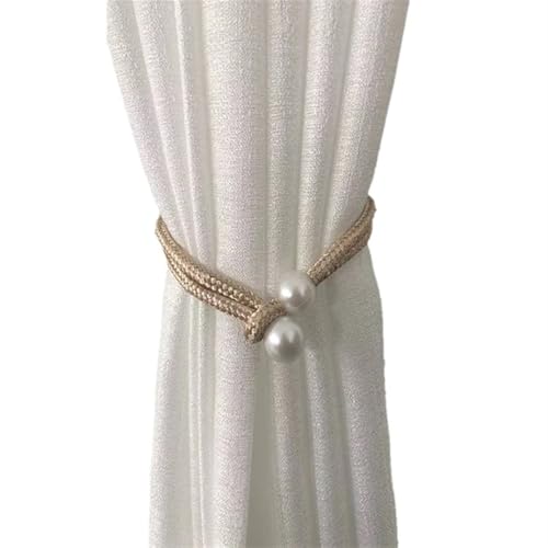 MOHUIED Raffhalter FüR VorhäNge 1Pc Pearl Buckle Curtain Clip Adjustable Pull-Out Rope Tie Back Curtain Holdbacks for Drapes Decoration(7) von MOHUIED