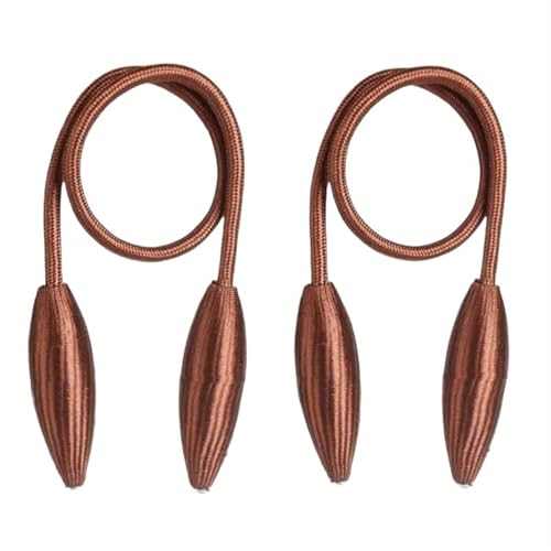 MOHUIED Raffhalter FüR VorhäNge 2pcs/Set Curtain Tiebacks Arbitrary Shape Twist Alloy Hanging Belts Ropes Curtain Holdback Curtain Accessoires(Coffee) von MOHUIED