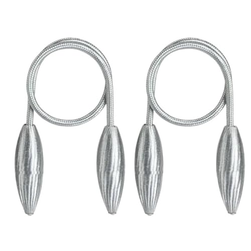 MOHUIED Raffhalter FüR VorhäNge 2pcs/Set Curtain Tiebacks Arbitrary Shape Twist Alloy Hanging Belts Ropes Curtain Holdback Curtain Accessoires(Grey) von MOHUIED