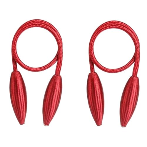 MOHUIED Raffhalter FüR VorhäNge 2pcs/Set Curtain Tiebacks Arbitrary Shape Twist Alloy Hanging Belts Ropes Curtain Holdback Curtain Accessoires(Red) von MOHUIED