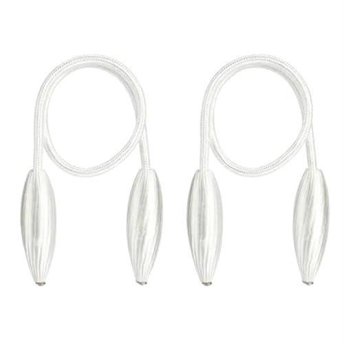 MOHUIED Raffhalter FüR VorhäNge 2pcs/Set Curtain Tiebacks Arbitrary Shape Twist Alloy Hanging Belts Ropes Curtain Holdback Curtain Accessoires(White) von MOHUIED