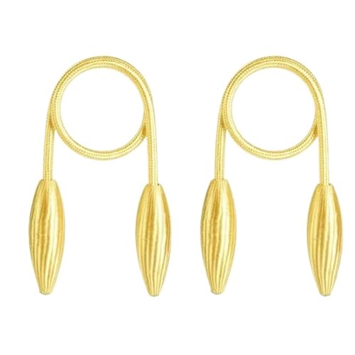 MOHUIED Raffhalter FüR VorhäNge 2pcs/Set Curtain Tiebacks Arbitrary Shape Twist Alloy Hanging Belts Ropes Curtain Holdback Curtain Accessoires(Yellow) von MOHUIED