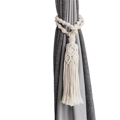 MOHUIED Raffhalter FüR VorhäNge Curtain Tie Curtain Straps Tassels Hand-Woven Cotton Rope Curtain Tie Backs Curtain Accessories Hanging Wall Decor(3) von MOHUIED