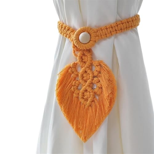 MOHUIED Raffhalter FüR VorhäNge Curtain Tie Curtain Straps Tassels Hand-Woven Cotton Rope Curtain Tie Backs Curtain Accessories Hanging Wall Decor(7) von MOHUIED