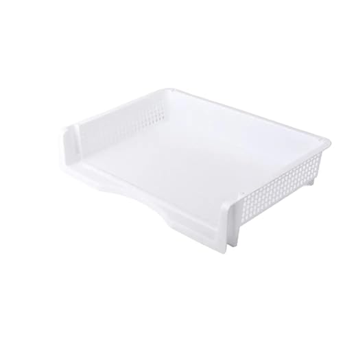 MOHUIED Zeitschriften Halter Aktenbox for den Schreibtisch, A4-Dokumenten-Organizer, stapelbar, laminiertes Kunststoff-Papierregal, Ablagefach for das Heimbüro(White-337x240x70mm) von MOHUIED