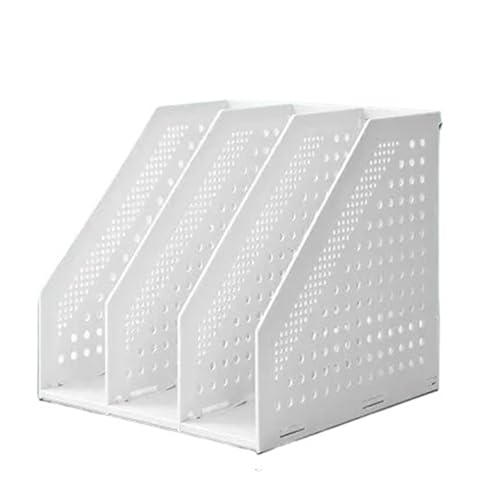 MOHUIED Zeitschriften Halter Dehnbare Datei-Organizer-Box, Büro-Schreibtisch-Aktenablage, Faltbarer Zeitschriftenhalter-Ständer(White) von MOHUIED