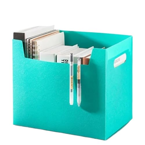 MOHUIED Zeitschriften Halter Faltbare Büro-Schreibtisch-Datei-Aufbewahrungsbox, Bücher, Dokumente, Schule, Organizer-Box, Ordner, Schreibwarenetui, Hartschalenetui, Archive, Aufzeichnungen(Green) von MOHUIED