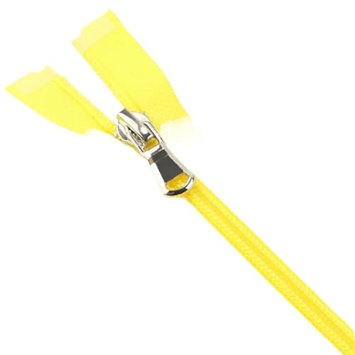 Zipper FüR ReißVerschluss 40–80 cm (15–31 Zoll) offener Nylon-Reißverschluss for Bekleidung, Oberbekleidung, Schneiderei, Nähen, Basteln, Nylon-Reißverschlüsse, Zubehör(Yellow,40CM) von MOHUIED